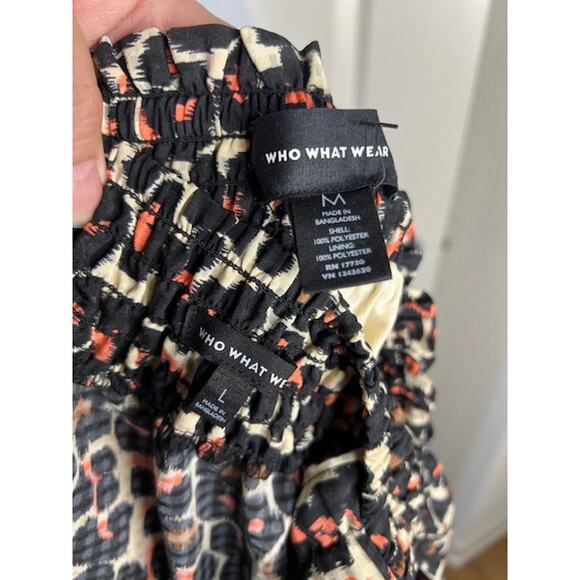 Who What Wear Women's Animal Print Tank/Skirt Set Outfit Black NEW ~ Size M/L - Picture 11 of 12